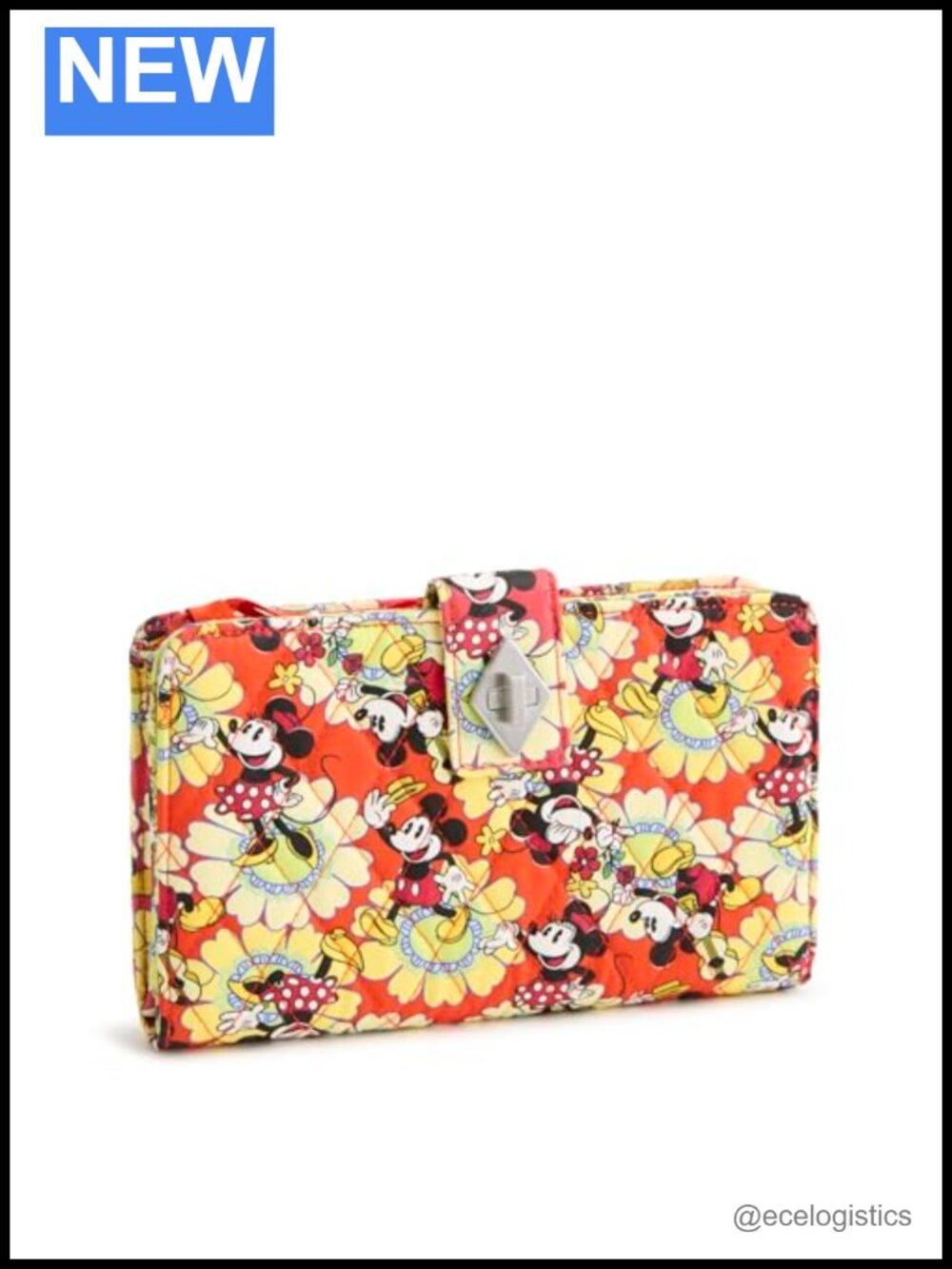 Vera Bradley Disney Cotton Turnlock Wallet RFID